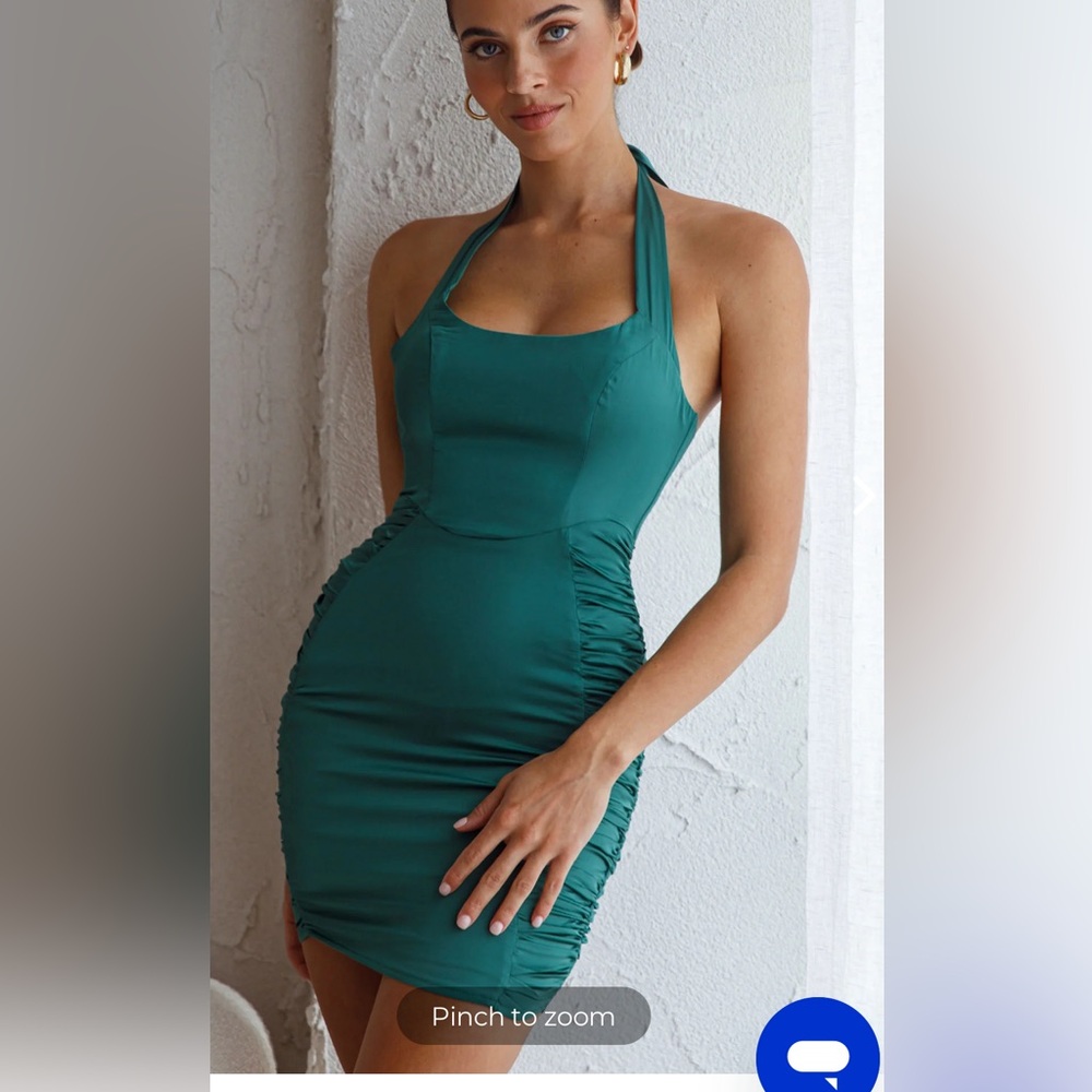 Saints and Secrets Ruched Halter Mini Dress New with Tags!